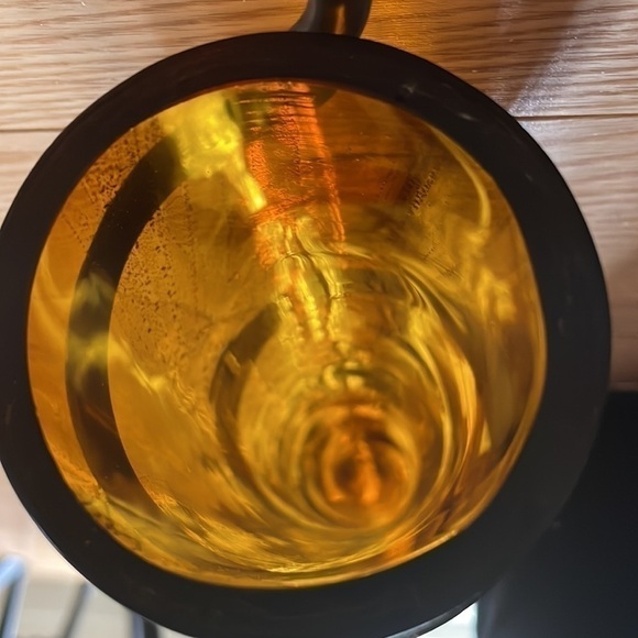 Metal Scrolled Hand Forged with Amber Color Elongated Sitting Vase Wall Piece - Picture 7 of 13